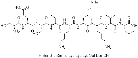 CAS # 869289-18-9, L-Seryl-L-alpha-glutamyl-L-seryl-L-isoleucyl-L-lysyl-L-lysyl-L-lysyl-L-valyl-L-leucine