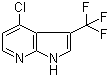 structure of CAS# 869335-75-1, 4-Chloro-3-(trifluoromethyl)-1H-pyrrolo[2,3-b]pyridine