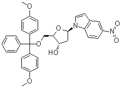 CAS 登录号：869355-18-0, 1-[5-O-[二(4-甲氧基苯基)苯基甲基]-2-脱氧-beta-D-赤式-呋喃戊糖基]-5-硝基-1H-吲哚
