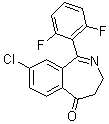 8-氯-1-(2,6-二氟苯基)-3H-苯并[c]氮杂卓-5(4H)-酮分子结构 (CAS 869366-09-6)