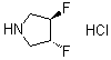 structure of CAS# 869481-92-5, (3R,4R)-rel-3,4-二氟吡咯烷盐酸盐
