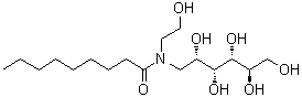 CAS # 869653-90-7, 1-Deoxy-1-[(2-hydroxyethyl)(1-oxononyl)amino]-D-glucitol, HEGA 9