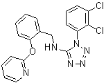 CAS 登录号：870061-27-1, 1-(2,3-二氯苯基)-N-[[2-[(吡啶-2-基)氧基]苯基]甲基]-1H-四唑-5-胺, A 839977