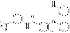 structure of CAS# 870223-96-4, 4-Methyl-3-[[3-[2-(methylamino)-4-pyrimidinyl]-2-pyridinyl]oxy]-N-[3-(trifluoromethyl)phenyl]benzamide