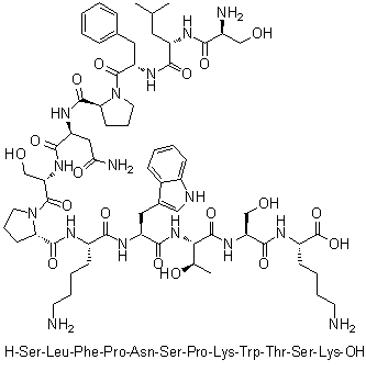 CAS # 870267-70-2, L-Seryl-L-leucyl-L-phenylalanyl-L-prolyl-L-asparaginyl-L-seryl-L-prolyl-L-lysyl-L-tryptophyl-L-threonyl-L-seryl-L-lysine