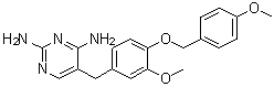 structure of CAS# 870483-87-7, 5-[[3-甲氧基-4-[(4-甲氧基苯基)甲氧基]苯基]甲基]-2,4-嘧啶二胺