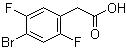 4-溴-2,5-二氟苯乙酸分子结构 (CAS 871035-64-2)