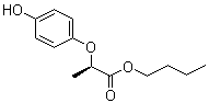 structure of CAS# 87129-32-6, Butyl 2-(2R)-(4-hydroxyphenoxy)propanoate