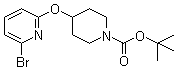 structure of CAS# 871681-76-4, 4-[(6-Bromopyridin-2-yl)oxy]piperidine-1-carboxylic acid tert-butyl ester