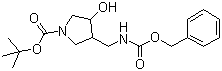 CAS # 872716-50-2, tert-Butyl 3-hydroxy-4-[[[[(phenylmethyl)oxy]carbonyl]amino]methyl]-1-pyrrolidinecarboxylate, 3-Hydroxy-4-[[[(phenylmethoxy)carbonyl]amino]methyl]-1-pyrrolidinecarboxylic acid tert-butyl ester