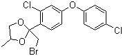 2-(Bromomethyl)-2-[2-chloro-4-(4-chlorophenoxy)phenyl]-4-methyl-1,3-dioxolane molecular structure (CAS 873012-43-2)