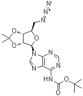 CAS 登录号：873556-44-6, 5'-叠氮基-5'-脱氧-N-[叔丁氧羰基]-2',3'-O-(1-甲基亚乙基)-腺苷