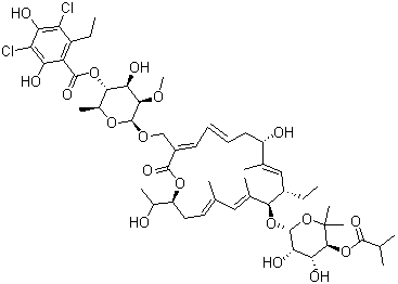 structure of CAS# 873857-62-6, Fidaxomicin