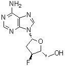 2',3'-二脱氧-3'-氟腺苷分子结构 (CAS 87418-35-7)
