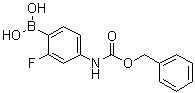(4-Borono-3-fluorophenyl)carbamic acid C-(phenylmethyl) ester molecular structure (CAS 874290-59-2)