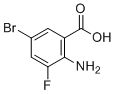 structure of CAS# 874784-14-2, 2-Amino-5-bromo-3-fluorobenzoic acid