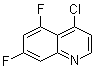 structure of CAS# 874831-46-6, 4-氯-5,7-二氟喹啉