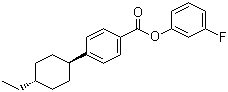 structure of CAS# 87592-58-3, 3-Fluorophenyl 4'-trans-ethylcyclohexylbenzoate