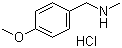 4-甲氧基-N-甲基苄胺盐酸盐分子结构 (CAS 876-32-4)