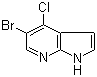 structure of CAS# 876343-82-7, 5-Bromo-4-chloro-1H-pyrrolo[2,3-b]pyridine
