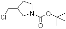 3-氯甲基吡咯烷-1-羧酸叔丁酯分子结构 (CAS 876589-13-8)