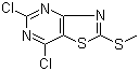 5,7-Dichloro-2-(methylthio)thiazolo[4,5-d]pyrimidine molecular structure (CAS 87789-35-3)
