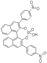 structure of CAS# 878111-16-1, (11bS)-4-Hydroxy-2,6-bis(4-nitrophenyl)-dinaphtho[2,1-d:1',2'-f][1,3,2]dioxaphosphepin 4-oxide