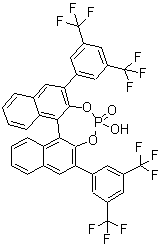 (11bS)-2,6-二[3,5-二(三氟甲基)苯基]-4-羟基-二萘并[2,1-d:1',2'-f][1,3,2]二氧杂磷杂卓 4-氧化物分子结构 (CAS 878111-17-2)