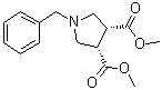 structure of CAS# 87813-06-7, cis-1-(Phenylmethyl)-3,4-pyrrolidinedicarboxylic acid dimethyl ester