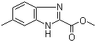 structure of CAS# 87836-37-1, 6-Methyl-1H-benzoimidazole-2-carboxylic acid methyl ester