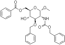 CAS # 87907-36-6, Methyl 2-deoxy-2-[[(phenylmethoxy)carbonyl]amino]-3-O-(phenylmethyl)-alpha-D-glucopyranoside 6-benzoate