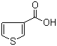 CAS # 88-13-1, 3-Thiophenezoic acid, 3-Thiophenecarboxylic acid, Thiophene-3-carboxylic acid, 3-Thiophenic acid, 3-Thenoic acid