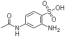structure of CAS# 88-64-2, 4-Acetamido-2-aminobenzenesulfonic acid