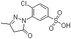 structure of CAS# 88-76-6, 4-Chloro-3-(3-methyl-5-oxo-2-pyrazolin-1-yl)benzenesulfonic acid
