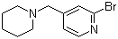 2-Bromo-4-[(piperidin-1-yl)methyl]pyridine molecular structure (CAS 88046-02-0)