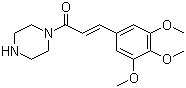 CAS 登录号：88053-13-8, 1-(3,4,5-三甲氧基肉桂酰基)哌嗪