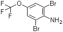 structure of CAS# 88149-49-9, 3,5-二溴-4-氨基三氟甲氧基苯