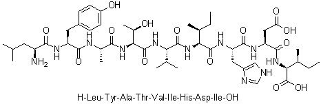 CAS 登录号：881690-41-1, L-亮氨酰-L-酪氨酰-L-丙氨酰-L-苏氨酰-L-缬氨酰-L-异亮氨酰-L-组氨酰-L-alpha-天冬氨酰-L-异亮氨酸