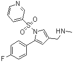 structure of CAS# 881733-36-4, 5-(4-氟苯基)-N-甲基-1-(3-吡啶基磺酰基)-1H-吡咯-3-甲胺