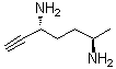 (2R,5R)-6-Heptyne-2,5-diamine molecular structure (CAS 88192-22-7)