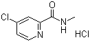 structure of CAS# 882167-77-3, 4-Chloro-N-methylpyridine-2-carboxamide hydrochloride