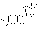 structure of CAS# 88247-84-1, 7alpha-Methyl-3,3-dimethoxy-5(10)-estrene-17-one