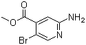 structure of CAS# 882499-87-8, Methyl 2-amino-5-bromoisonicotinate