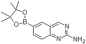 structure of CAS# 882670-92-0, 2-Aminoquinazoline-6-boronic acid pinacol ester