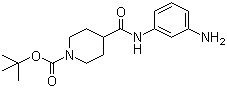 CAS # 883106-64-7, 4-(3-Aminophenylcarbamoyl)piperidine-1-carboxylic acid tert-butyl ester