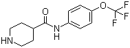 CAS # 883106-65-8, N-(4-Trifluoromethoxyphenyl)piperidine-4-carboxamide, 4-[(Piperidine-4-carbonyl)amino]trifluoromethoxybenzene, Piperidine-4-carboxylic acid (4-trifluoromethoxyphenyl)amide