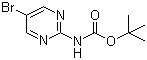tert-Butyl (5-bromopyrimidin-2-yl)carbamate molecular structure (CAS 883231-23-0)