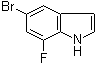 structure of CAS# 883500-73-0, 5-Bromo-7-fluoro-1H-indole