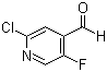 structure of CAS# 884494-54-6, 2-Chloro-5-fluoropyridine-4-carboxaldehyde