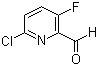 6-Chloro-3-fluoro-2-pyridinecarboxaldehyde molecular structure (CAS 884494-77-3)